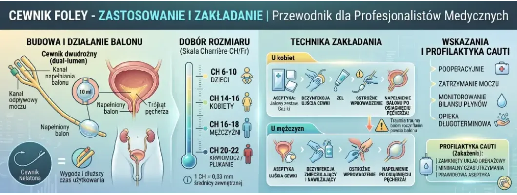 Cewnik Foley - zastosowanie i zakładanie