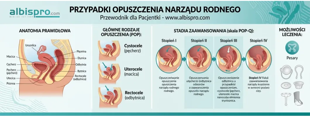 Przypadki opuszczenia narządu rodnego Przypadki opuszczenia narządu rodnego