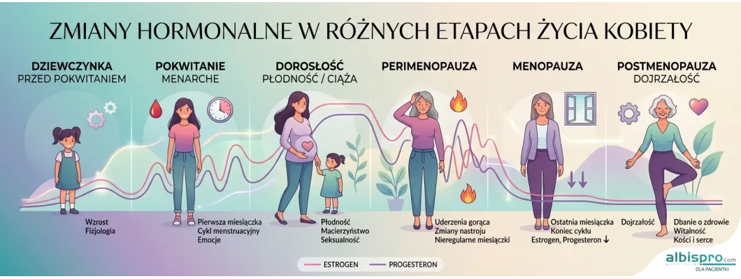 Zmiany hormonalne w różnych etapach życia kobiety