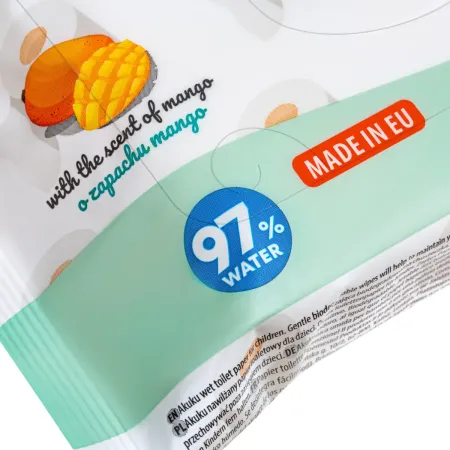 Akuku nawilżony papier toaletowy 50 szt. zapach mango / A0030 / Akuku