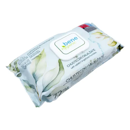 Bene Hygienic Chusteczki XL 72 szt. nawilżane z witaminą E przebadane dermatologicznie / BH0900 / Bene Hygienic