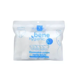 Majtki damskie z bawełny jednorazowe sterylne Bene Hygienic rozmiar XL 105-115cm 5szt.