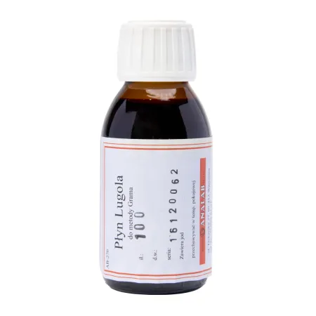 Płyn Lugola 1% roztwór wodny jodu 100ml / G0012 / Analab