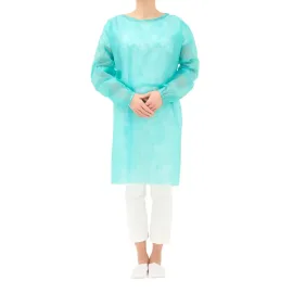 Fartuch zabiegowy zielony mankiet na gumce flizelina op. 10 szt.