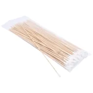 Pałeczki drewniane do wymazów 23cm mały wacik S 5mm niesterylne op. 100 szt.