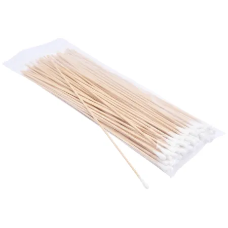 Pałeczki drewniane do wymazów 23cm mały wacik 5mm niesterylne op. 100 szt. / G0073 / ALBIS
