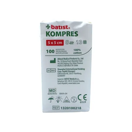 Kompres gazowy niesterylny 5x5cm 100 szt. 13N 8W Batist / G0112 / Batist Medical