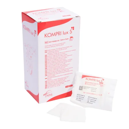 Kompresy z gazy bez nitki RTG jałowe 5x5cm 50x2 szt. KOMPRI lux S / G0121 / Zarys