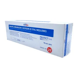 Skalpel nr 22 z trzonkiem jednorazowy sterylny op. 10 szt.