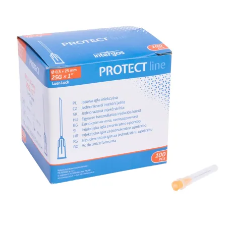 Igła iniekcyjna sterylna 25G 0,5x25mm 100 szt. / G0400 / Intergos