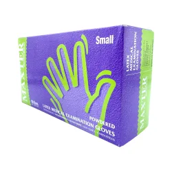 Rękawice lateksowe pudrowane S niesterylne 100 szt. Maxter Rękawice lateksowe pudrowane S niesterylne 100 szt. Maxter