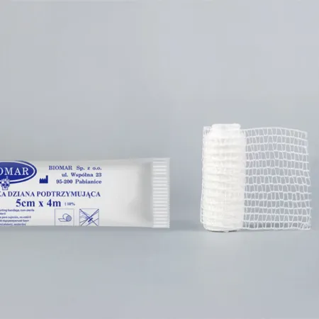 Opaska dziana podtrzymująca bandaż opatrunkowy 4m x 5cm / G0478 / Biomar