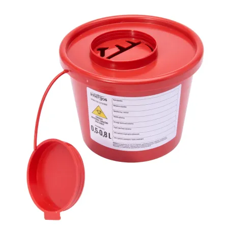 Pojemnik PCV na zużyte igły 0,5-0,8L / G0479 / Intergos