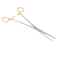 Klem DeBakey ząbkowane proste 240 mm Gold