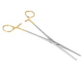 Klem DeBakey ząbkowane proste 240 mm Gold