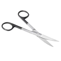 Nożyczki chirurgiczne odgięte 160 mm ostre - ostre Black