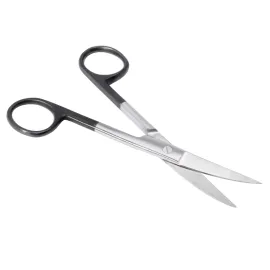 Nożyczki chirurgiczne odgięte 160 mm ostre - ostre Black