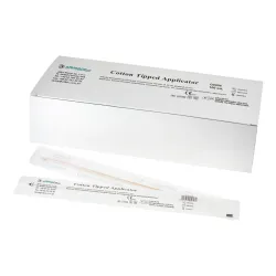 Pałeczki drewniane 23cm do wymazów mały wacik 5mm sterylne op. 100 szt.