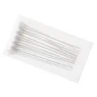 Pałeczki plastikowe 20cm do wymazów średni wacik M 15mm niesterylna op. 25 szt.