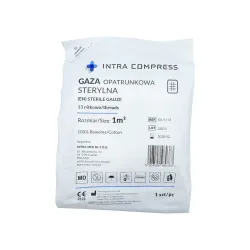 Gaza opatrunkowa sterylna 1m2 13nitkowa 1 szt. Intra Compress