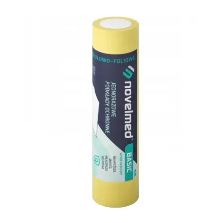 Novelmed Basic serweta 2-warstwy bibuły + folia rolka 50x50cm 80 odcinków żółta / G0999 / Novelmed