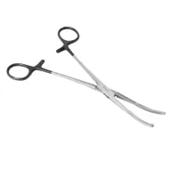 Kleszczyki chirurgiczne do otrzewnej Mikulicz odgięte 200 mm Black