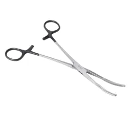 Kleszczyki chirurgiczne do otrzewnej Mikulicz odgięte 200 mm Black