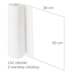 Higieniczny podkład celulozowy serweta ochronna rolka 132 odcinki 50x38cm