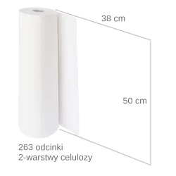 Higieniczny podkład celulozowy serweta ochronna rolka 263 odcinki 50x38cm