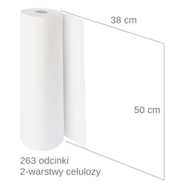 Higieniczny podkład celulozowy serweta ochronna rolka 263 odcinki 50x38cm