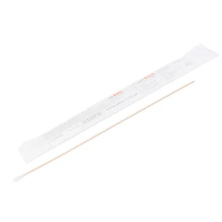 Pałeczki drewniane 23cm do wymazów mały wacik 5mm sterylne op. 100 szt. / G1279 / ALBIS