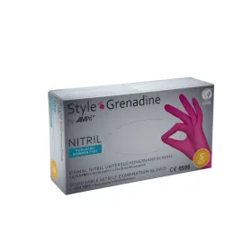 Rękawice nitrylowe różowe S niesterylne 100 szt. Ampri
