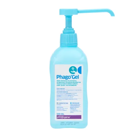Phago'Gel żel z pompką do dezynfekcji rąk 500ml / G1427 / Medilab