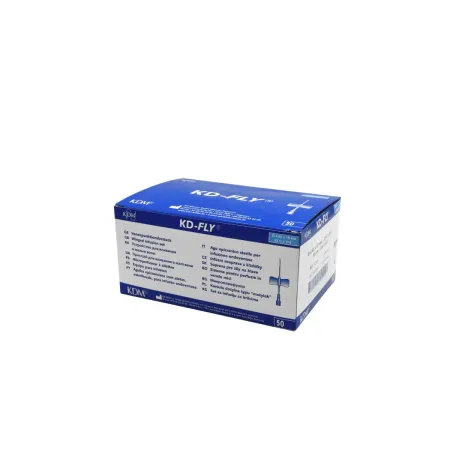 Igła Motylek niebieska KD-Fly 0,6x19mm 23G wężyk 30cm op. 50 szt. / G1741 / KD Medical