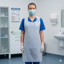 Fartuch foliowy PE jednorazowy ochronny niesterlyny 1szt. Intergos