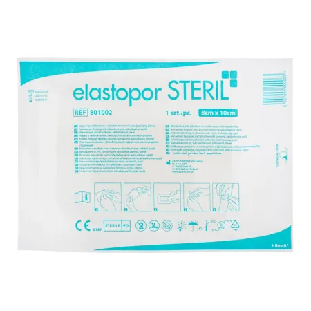 Opatrunek włókninowy z wkładem chłonnym 8x10cm op. 30 szt. elastopor STERIL / G1638 / Zarys