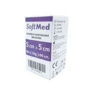 Kompres włókninowy niejałowy 5x5cm 100 szt. 4-warstwowy 30g SoftMed