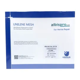 Siatka przepuklinowa Unilene Mesh Blue 1 arkusz 55gsm 10x15 cm