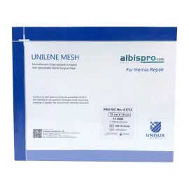 Siatka przepuklinowa Unilene Mesh Blue 1 arkusz 55gsm 15x15 cm