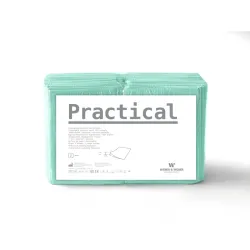 MedixPro Practical 100 złożonych serwet w odcinkach 33x48cm zielona