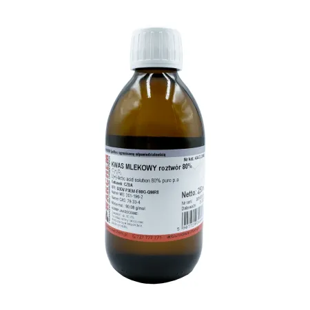 Kwas mlekowy roztwór 80% czysty 250ml / G1789 / WARCHEM