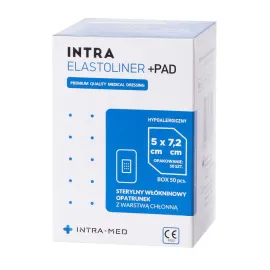 Opatrunek włókninowy z chłonnym wkładem sterylny 5x7,2cm op. 50 szt.