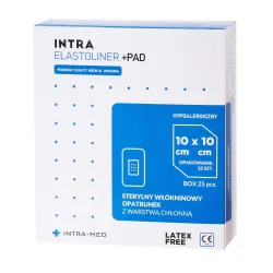 Opatrunek włókninowy z chłonnym wkładem sterylny 10x10cm op. 25 szt.