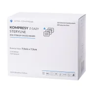 Kompres z gazy jałowy 7,5x7,5cm 100 blistrów po 3 szt. Intra Compress
