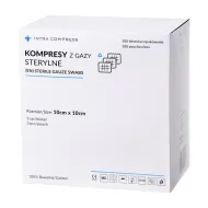 Kompres z gazy jałowy 10x10cm 100 blistrów po 3 szt. Intra Compress