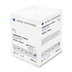 Kompres z gazy niejałowy 10x10cm 100 szt. Intra Compress
