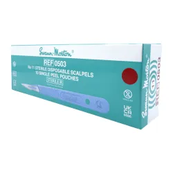 Skalpel nr 11 z trzonkiem jednorazowy sterylny op. 10 szt.