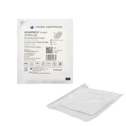 Kompresy z gazy jałowe 7,5x7,5cm 100op. po 2szt. Intra Compress
