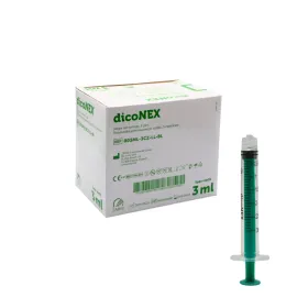 Strzykawka 3-częściowa koncentryczna końcówka 3ml Luer Lock dicoNX op. 100 szt.