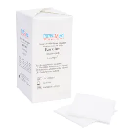 Kompresy włókninowe niejałowe 5x5cm 17N 8W 100 szt. Trans-Med